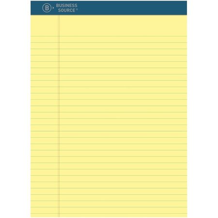 BUSINESS SOURCE Pad, Premium, 8.5X11.75, Yel 6PK BSN03108